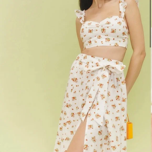 🌿|NWT| Reformation Pam Linen Two Piece Set - Picture 4 of 16